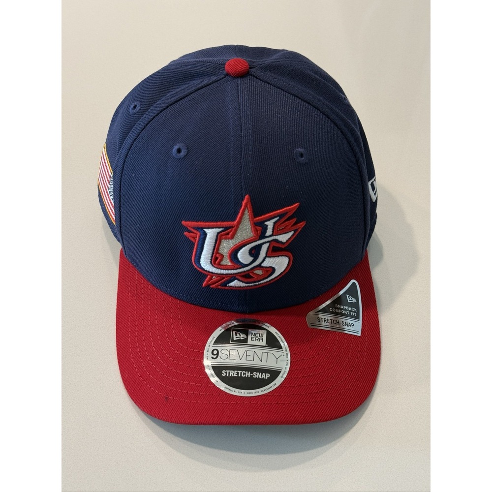 New Era 2026 World Baseball Classic USA Baseball Cap 9SEVENTY Snapback Navy Red